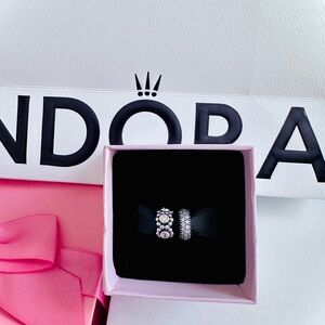 Pandora Silver charm/spacer Set